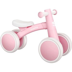 Suotu Loopfiets - Jongens en Meisjes - Speelgoed 1 jaar t/m 3 jaar - Certified Speelgoed - Roze