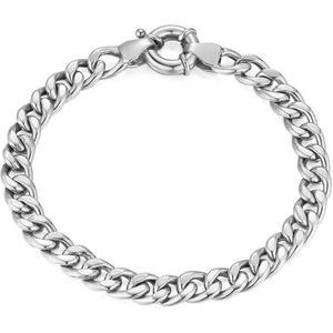 Twice As Nice Armband in zilver, gourmet ketting, 6 mm