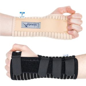 Ademende Polsbrace met Spalk voor Carpaal-tunnelsyndroom en Peesontsteking - Groot - Beige