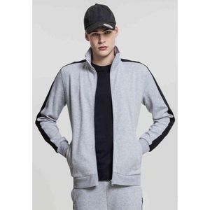 Urban Classics - 2-Tone Interlock Trainings jacket - S - Grijs