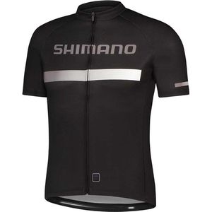 Shimano Logo Jersey Met Korte Mouwen Zwart M Man