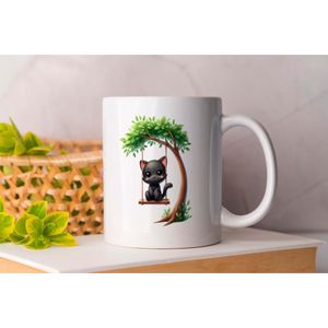 Mok Poppy - Cats - Gift - Cadeau - CatLovers - Meow - KittyLove - Katten - Kattenliefhebbers - Katjesliefde - Prrrfect - Sunflower