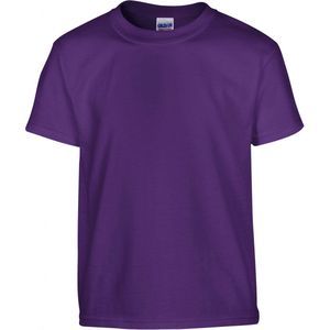 T-shirt Kind 7/8 years (M) Gildan Ronde hals Korte mouw Purple 100% Katoen