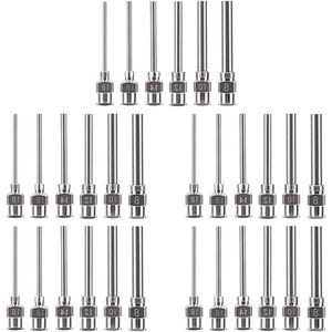 Provento - Roestvrijstalen doseernaalden set 30 stuks 6 formaten voor patroon en alcoholdispenser