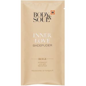 Body&Soul Badpoeder - Bubbelbad - Inner Love | 1x60g - Macadamia en Honing | Beige - Staat voor innerlijke wijsheid, ontspant en geeft geborgenheid