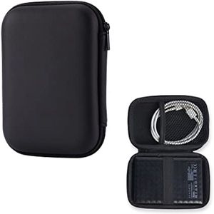 1 x External Hard Drive Case, 2.5 Inch External Hard Drive 2.5 Inch Hard Drive Case for SDD-HDD Enclosure, Portable External Storage Drive, Shockproof, Hard Case, Black