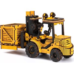 Robotime Forklift TG413K - 3D puzzel - Houten bouwpakket - Knutselen - Miniatuur