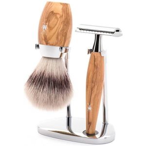 MÜHLE -Scheerset Olijfhout -Safety Razor Silvertip Fiber