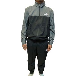 Puma - Woven Trainingspak - Puma Black-maat M - kleur - zwart/grijs/wit