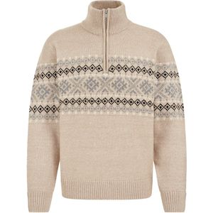 WE Fashion Heren slim fit gebreide trui met print