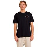 BILLABONG - Shirt - Blauw Geel Koraal Zwart - Ronde Hals - Kwartmouw