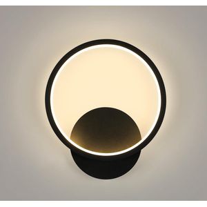 Rilimo Wandlamp Binnen Zwart - Muurlamp Wandlamp Industrieel Wandspot 1 ring rond