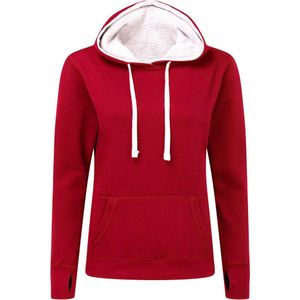 Rood / Wit Unisex Hoodie merk SG maat XL