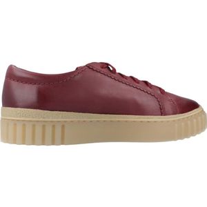 Clarks - Mayhill Walk - Sneaker - Bourgondië - Leer