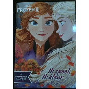 Frozen II - speel en kleurboek - Disney - Ik speel, ik kleur met Anna Elsa en Olaf - met verjaardagskalender - sinterklaas cadeau