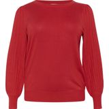 Kaffe Curve KCloni Knit Dames Top -Haute Red