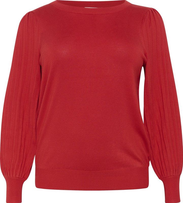 Kaffe Curve KCloni Knit Dames Top -Haute Red
