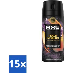 Axe – Deodorant – Peach Infusion – 150 ml - Bulkverpakking - 15 stuks