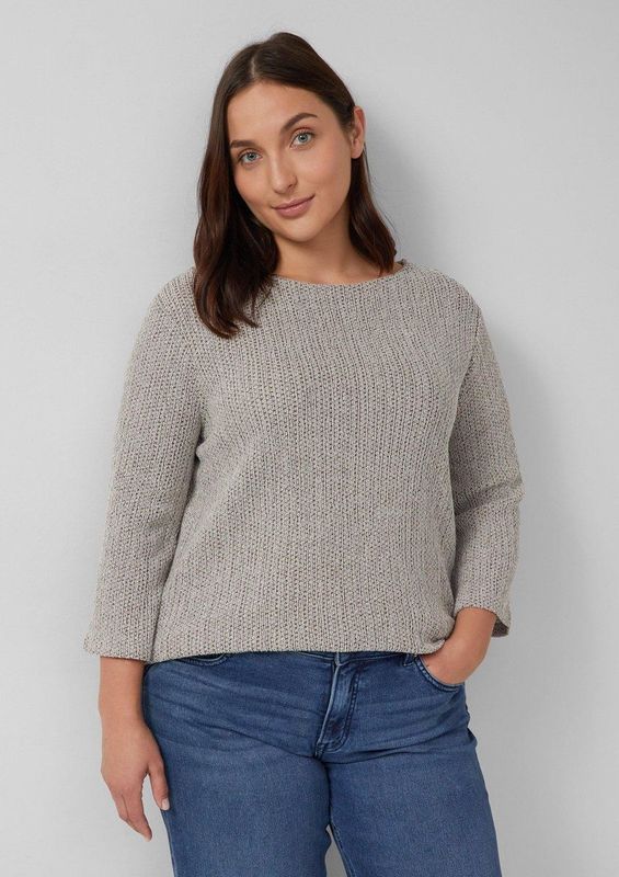 s.Oliver - T-Shirt - U-boot Halslijn - 3/4 Mouwen