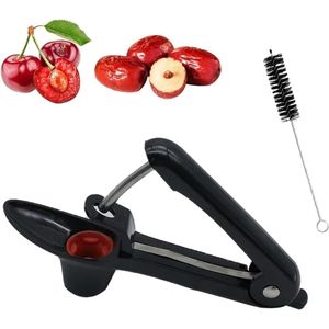 Kersenontpitter - Roestvrij staal en kunststof - Voor het snel verwijderen van fruitstenen - Om met de hand fruit te ontpitten