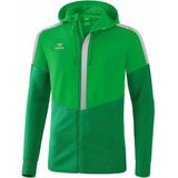 Erima Squad Trainingsjack Met Capuchon Fern Green-Smaragd-Zilver Grijs