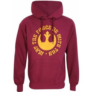 Uniseks Hoodie Star Wars May The Force Be With You Bordeaux - L