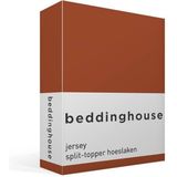 Beddinghouse Hoeslaken Beddinghouse Jersey splittopper - 200 x 200/210/220 cm - terra