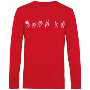 7431 - Sweater - Gebarentaal; Fack it-Red-XS