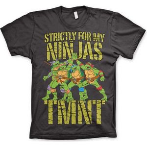 Teenage Mutant Ninja Turtles Heren Tshirt -L- Strictly For My Ninjas Grijs