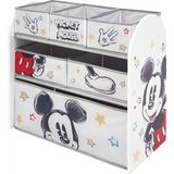 Arditex Opbergrek Mickey Mouse 62 X 30 Cm Hout Wit 7-delig