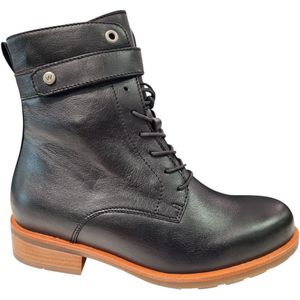 Wolky - Veterboots - Zwart - Leren Dames