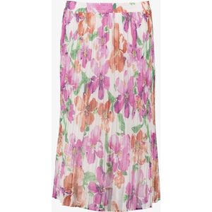 TwoDay dames midi chiffon rok met bloemenprint - Roze - Maat XXL