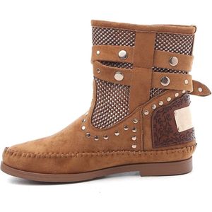 Ibiza laars - festival - cowboy - western - Soepele laarzen - trendy - suedine - maat 37 - camel