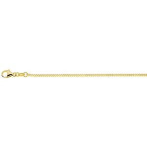 Zilver Verguld Collier Gourmette - 60 cm - 4-zijdes Geslepen - 1,4 mm - 3 Micron