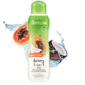 TropiClean Papaya en Kokos - Luxe Hondenshampoo en Conditioner -355 ml