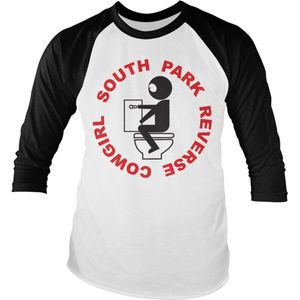 South Park Reverse Cowgirl Baseball Longsleeve Tee White-Black-M