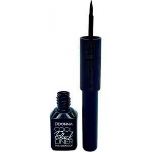 D'Donna - Cool Black Vloeibare Eyeliner - Waterproof - Zwart