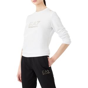 EA7 Emporio Armani - 8NTM45 - Sweatshirt - Regular Fit - Lange Mouwen - Contrasterend Eagle-logo