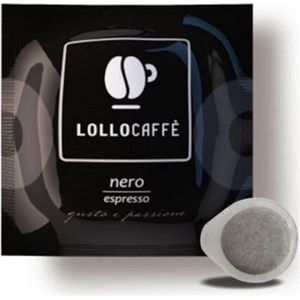 Lollo Caffè ""Nero"" - ESE Koffiepads - 150 stuks - Napolitaanse gebrande koffie - Sterk en romig - Typische Zuid-Italiaanse koffie