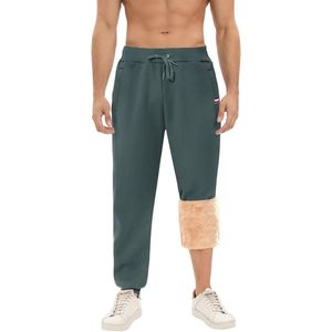 Warme heren joggingbroek met ritssluiting en zakken, fleece gevoerd, ideaal voor sport en vrijetijd
