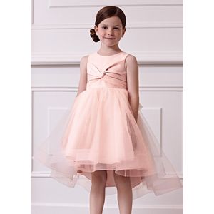 Abel & Lula - Shimmer Tule Jurk - Zalmroze - communie - lentefeest