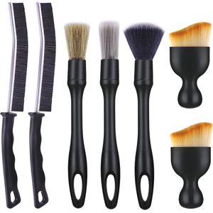 Auto-reinigingsset met 7 detailkwasten voor interieur en velgen