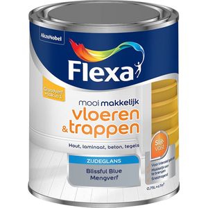 Flexa Mooi Makkelijk - Lak - Vloeren en Trappen - Mengkleur - Blissful Blue - 750 ml