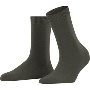 FALKE Cosy Wool zonder motief zacht dik winter warm ondoorzichtig halfhoog comfortabel  Merinowol Kasjmier Groen Dames sokken - Maat 39-42