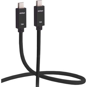 Powteq - Thunderbolt 4 kabel - 50 cm - Tot 40 Gbps - Tot 100 watt laden - USB C aansluiting - TB4 kabel