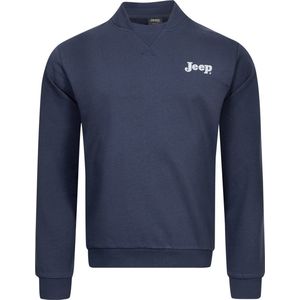 Jeep - Heren Bomber Neck Sweatshirt - Zwart - 100% Katoen