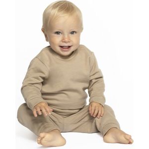 Baby Joggingpak - sweater & jogger - kleur sand melange - Maat 80