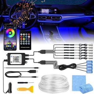 White-Label® Auto Interieur Verlichting - Led Strip Auto – 6M – Met App - RGB