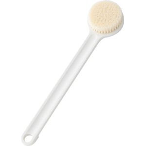 Badborstel - Rugborstel - Badborstel met Lange Steel - Huidborstel - Doucheborstels - Bad/douche benodigdheden - douche scrub borstels - wit - PP - 37*7.5*2cm
