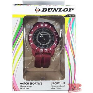 Dunlop Sport Quartz Horloge Diver (Rood/zilver)